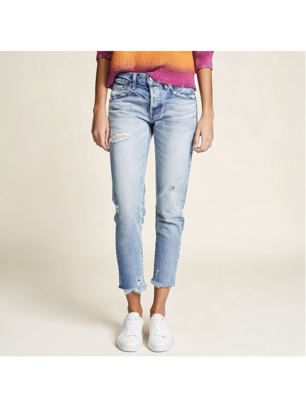 MOUSSY Vintage Keller Tapered Jeans Light Wash Denim Sz 28 - Picture 2 of 13